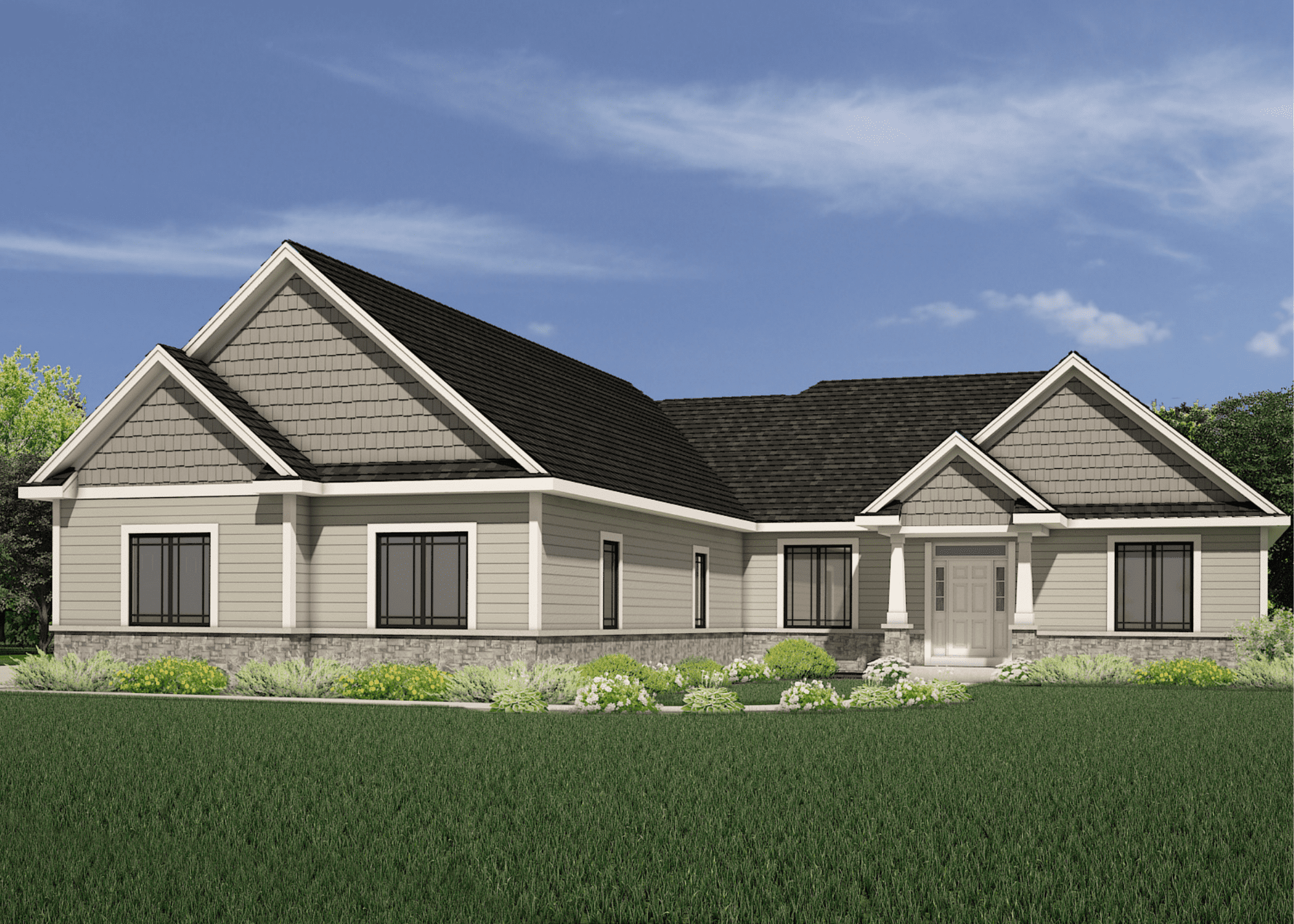 Ranch homes by Cobblestone Builders